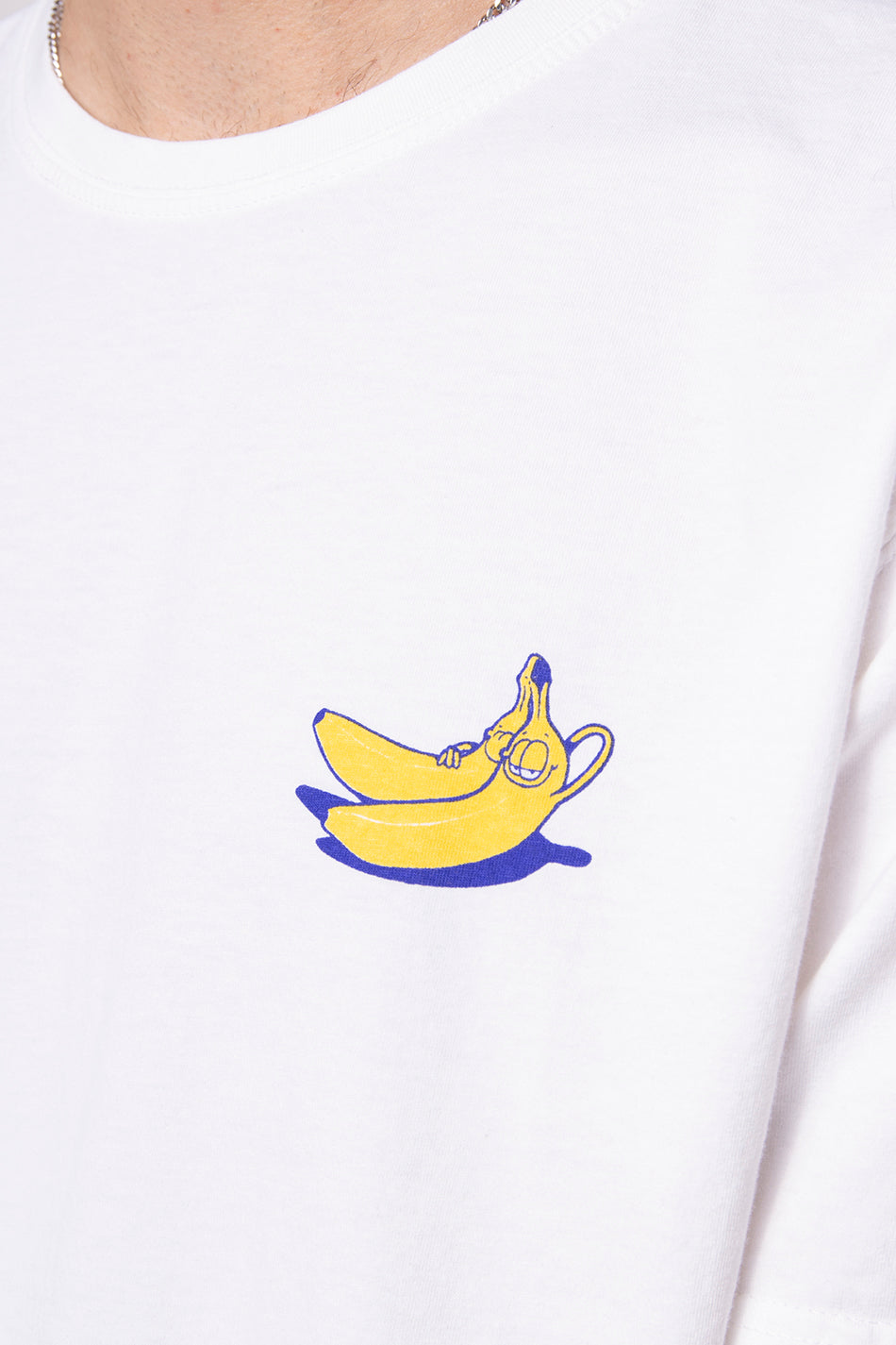 T-Shirt Gewaschene Banane Weiß