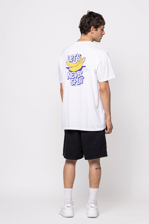 T-shirt Banane Lavée Blanc