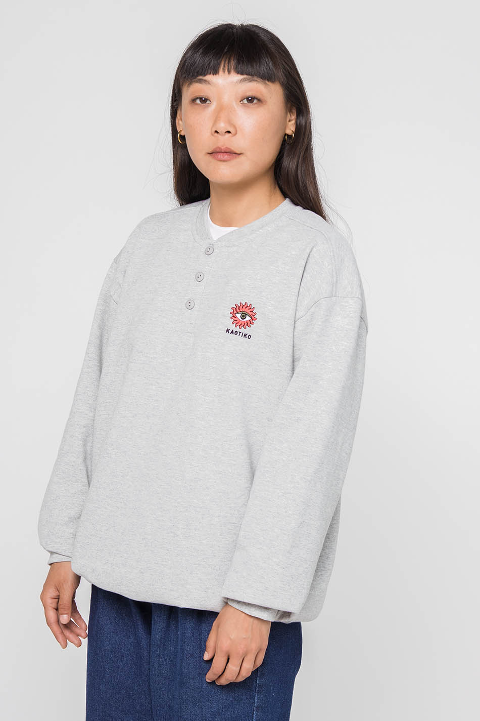 Sun Eye Buttons Pullover