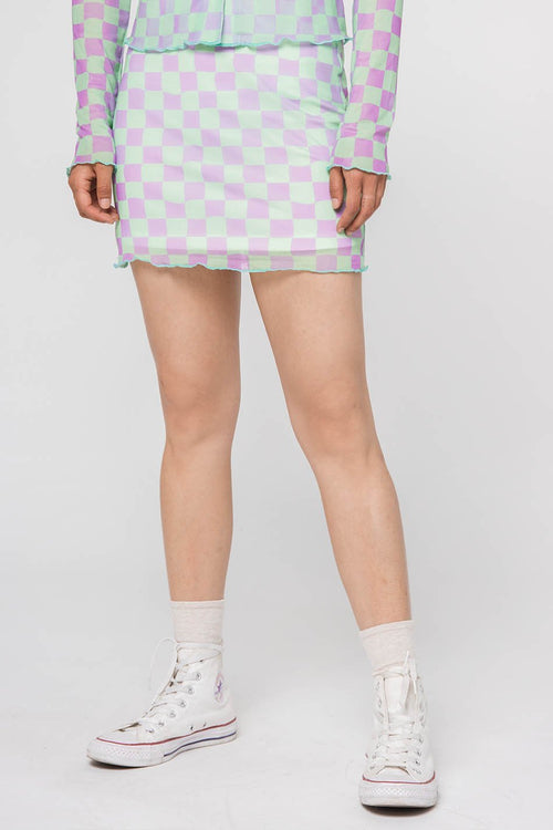 Tulle Check Skirt