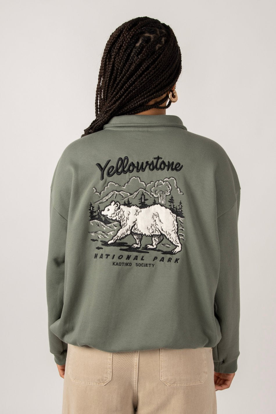 Bear YellowStone Sweatshirt in Grün