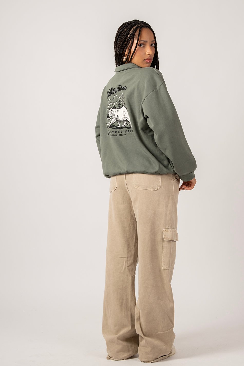 Bear YellowStone Sweatshirt in Grün