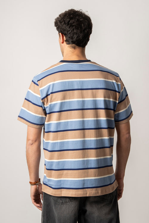 Camiseta Keane Stripes Blue/ Hazelnuts