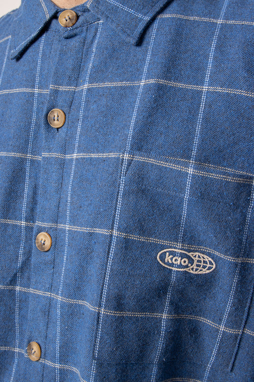 Camisa Milton Checked Blue