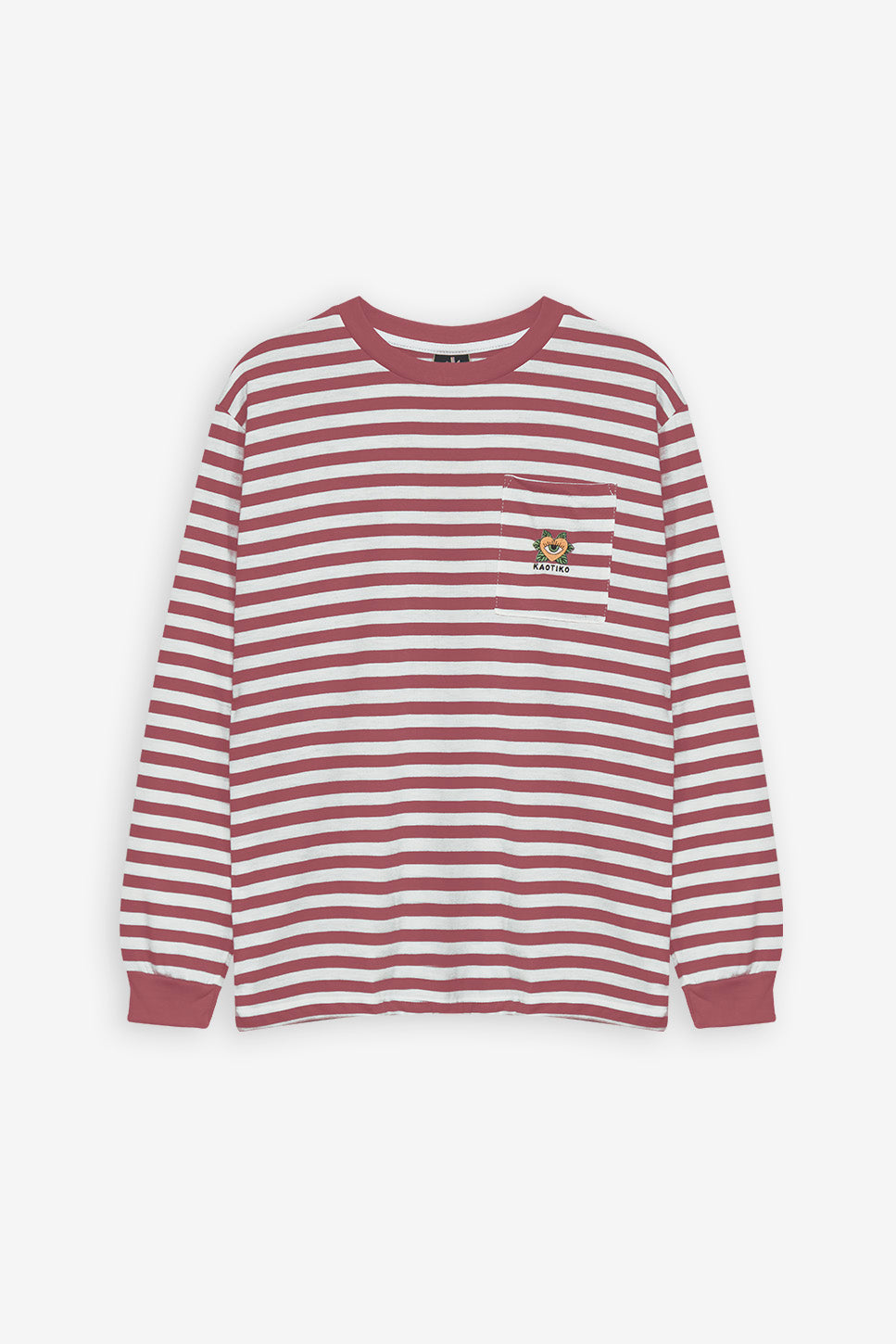 Striped Burgundy Heart T-shirt