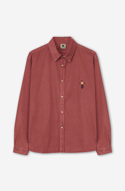 Camisa Washed Snake Burgundy