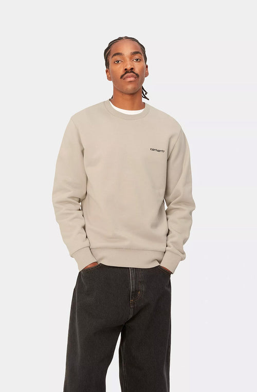 Carhartt WIP Script Embroidery Sweatshirt Wall/Black