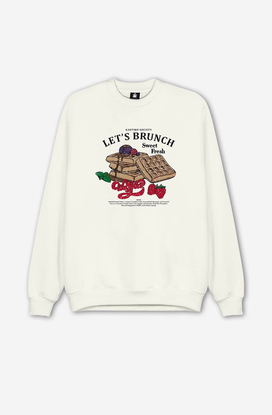 Sudadera Let s Brunch Ivory Kaotiko BCN