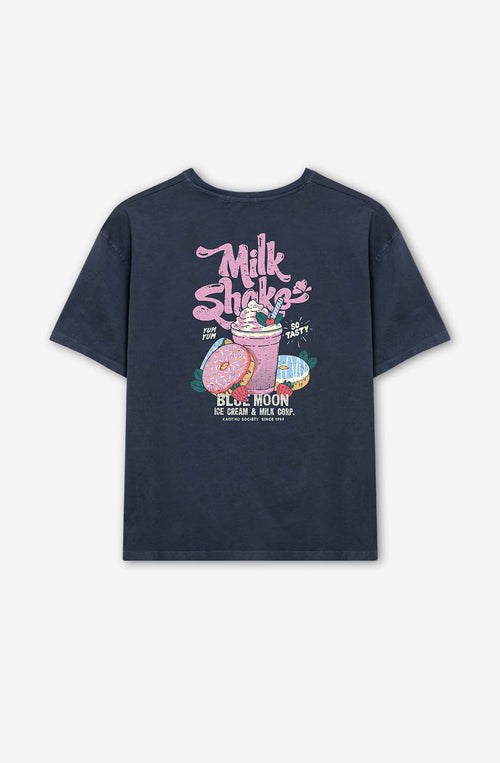 Tee-shirt Washed Milkshake Navy