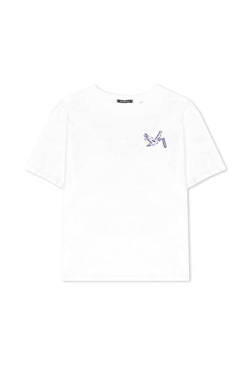 Tee-shirt Washed Beach Bar White