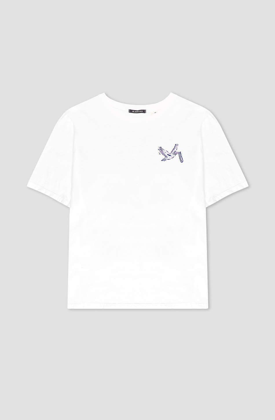 Tee-shirt Washed Beach Bar White