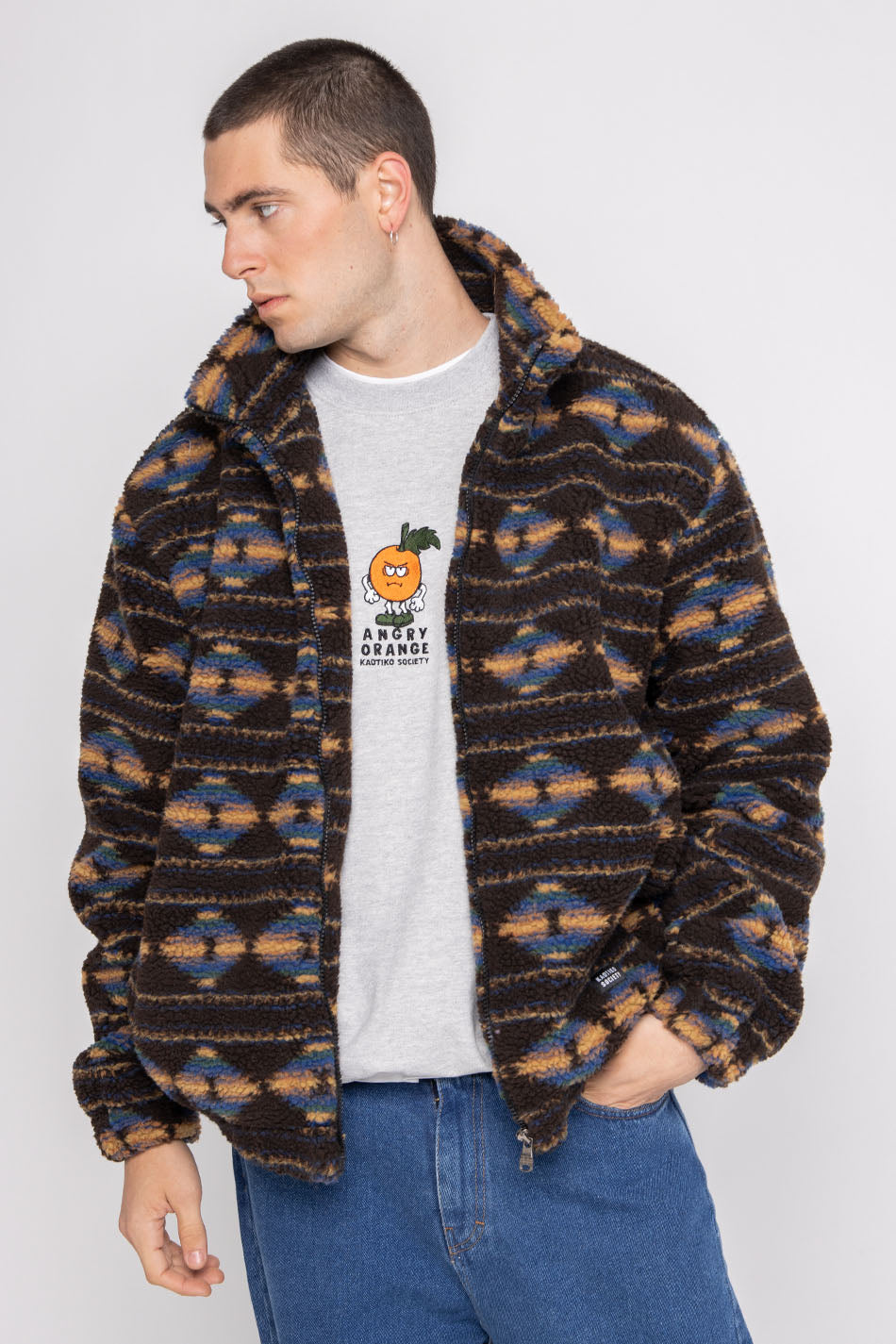 Zion Brown Fleecejacke