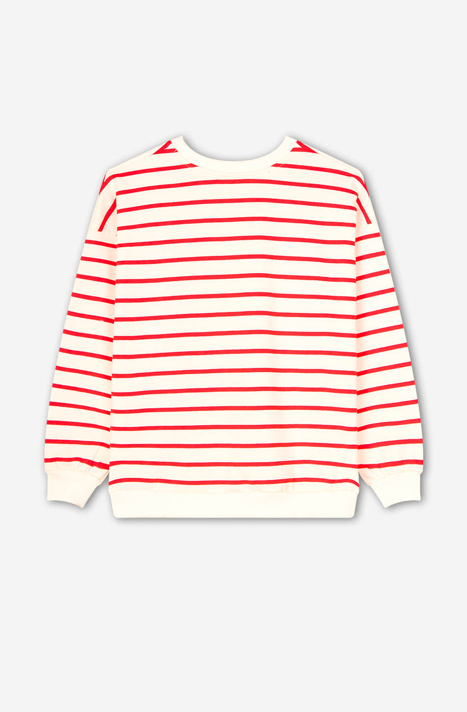 Red/ Ivory Heart Stripes Sweatshirt