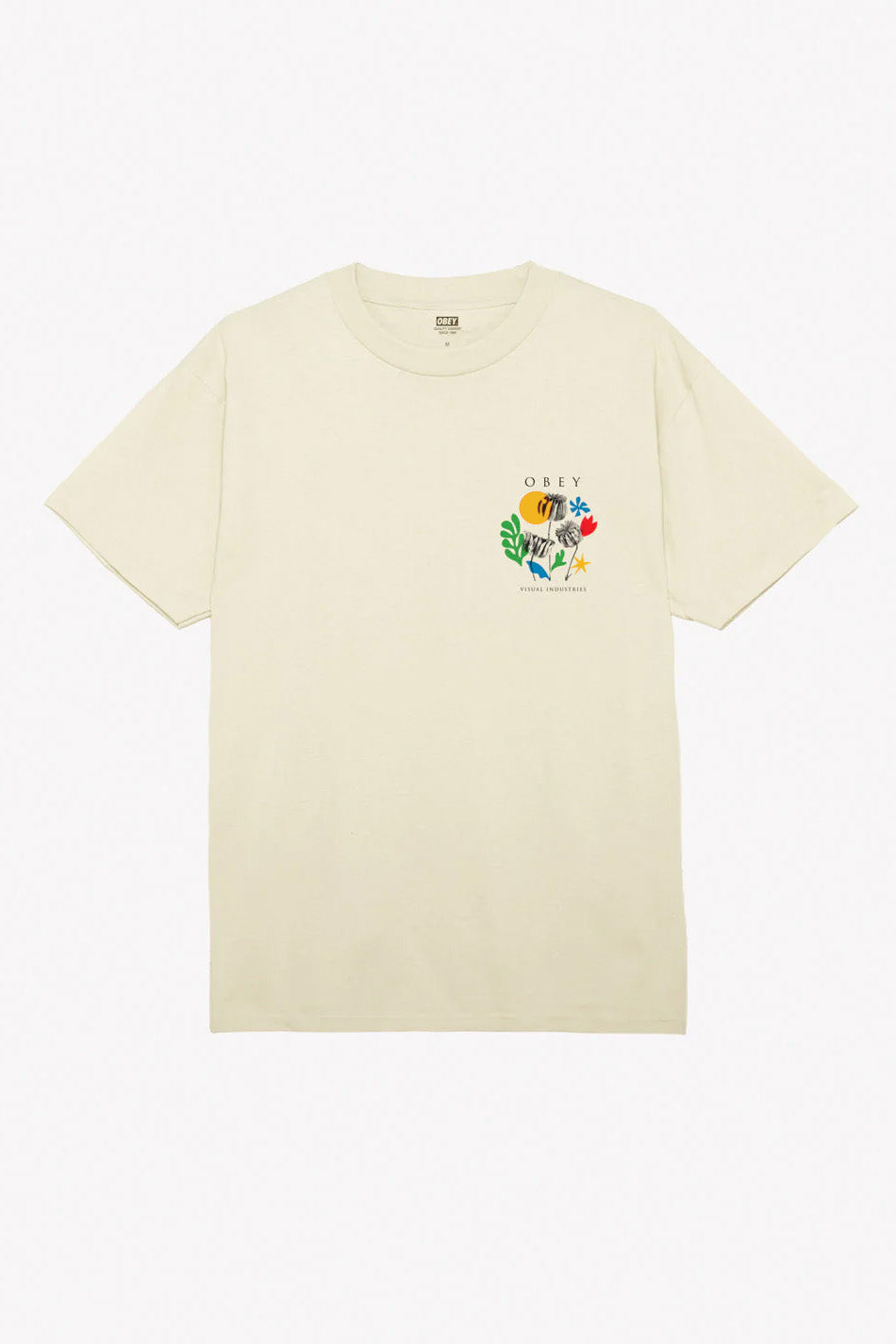 Obey Flowers Papers Scissors Cremefarbenes T-Shirt