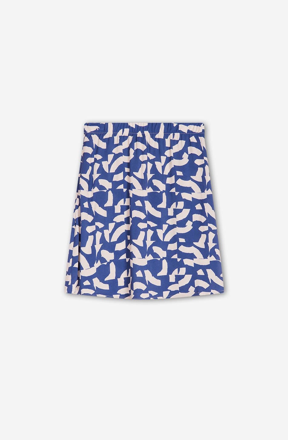 Geo Abstract Blue Skirt