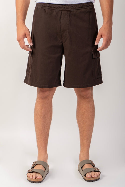 Bermuda Cargo Wide Leg Braun Hell