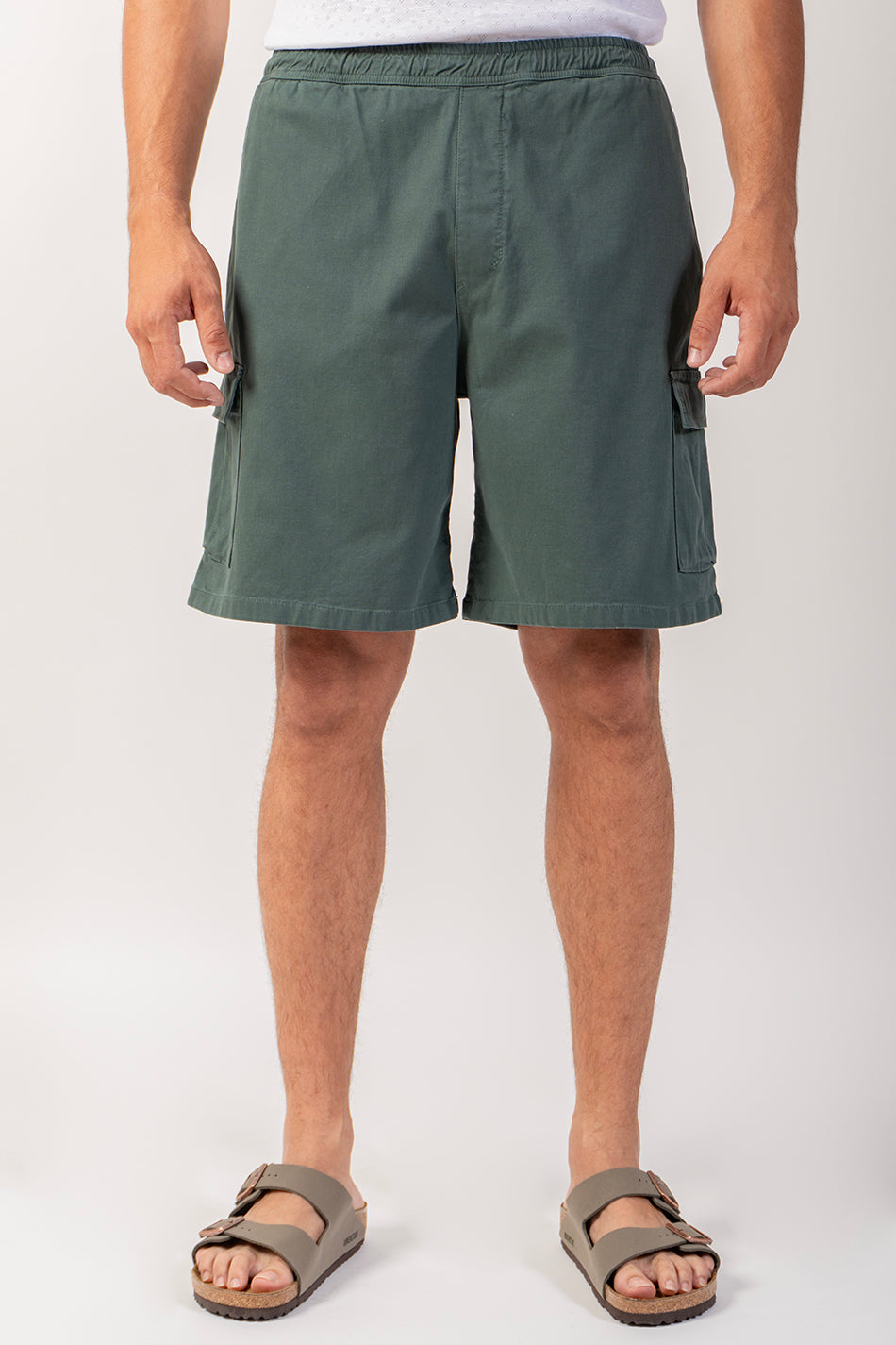 Bermuda Cargo Wide Leg Palid Green