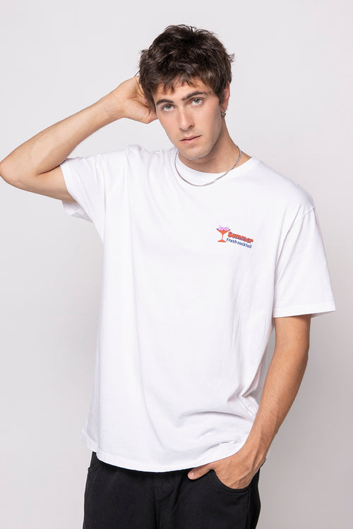 Washed Tropical Bar White T-shirt