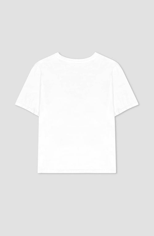 Tee-shirt Washed Flame Of Love White