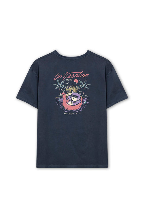 Washed T-Shirt On Vacation Navy