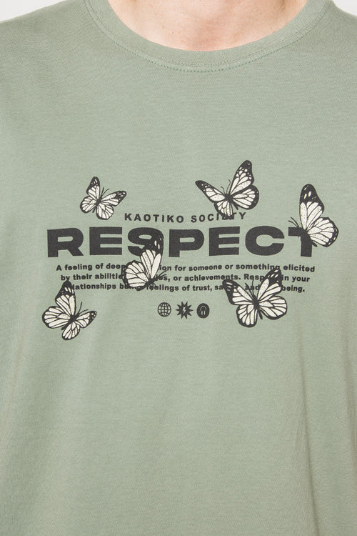 Washed T-Shirt Respect Army