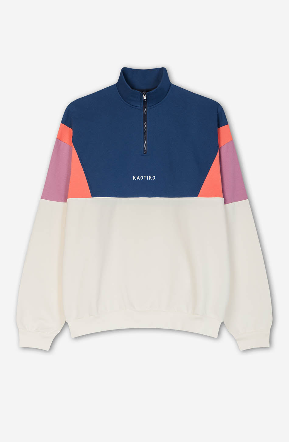 Arthur Sweatshirt in Marineblau/Elfenbein/Orchidee