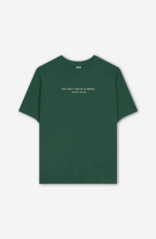 T-shirt La seule vérité est la musique Bouteille verte