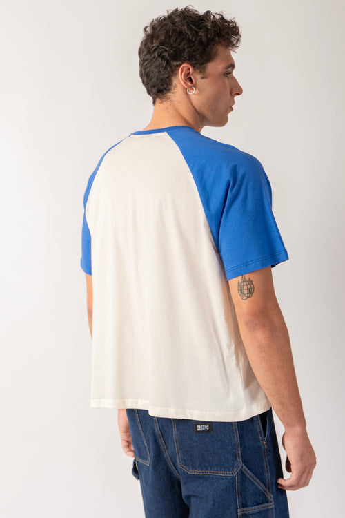 Rang Piero T-Shirt Elfenbein/Royal