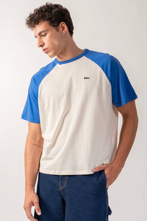 Rang Piero T-shirt Ivory/ Royal