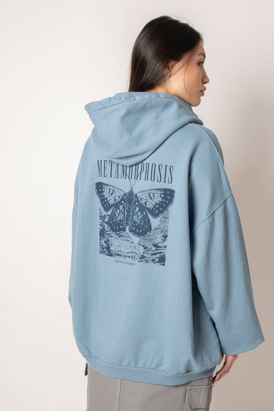 Verwaschenes Metamorphosis Blue Fly Sweatshirt