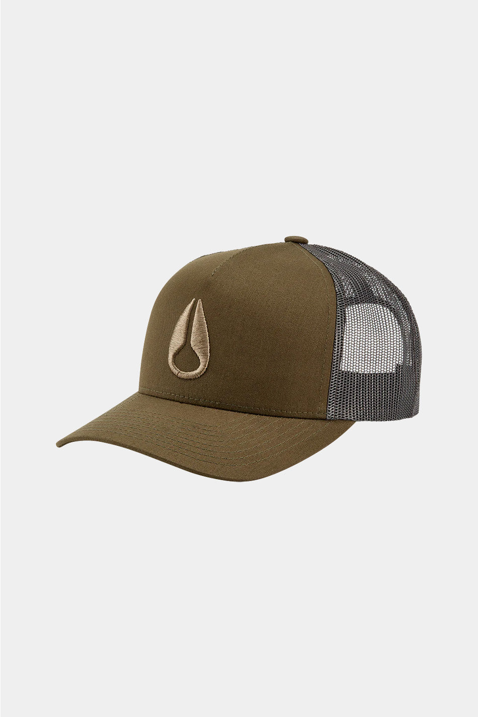 Nixon Iconed Trucker Hat Dunkeloliv