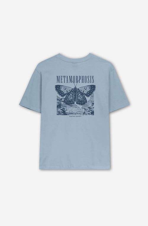 Camiseta Washed Metamorphosis Blue Fly