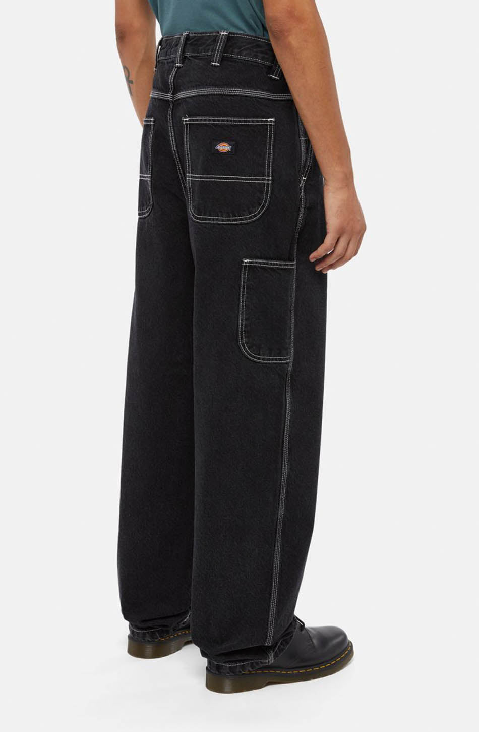 Madison Baggy Fit Denim Black Wash Pants