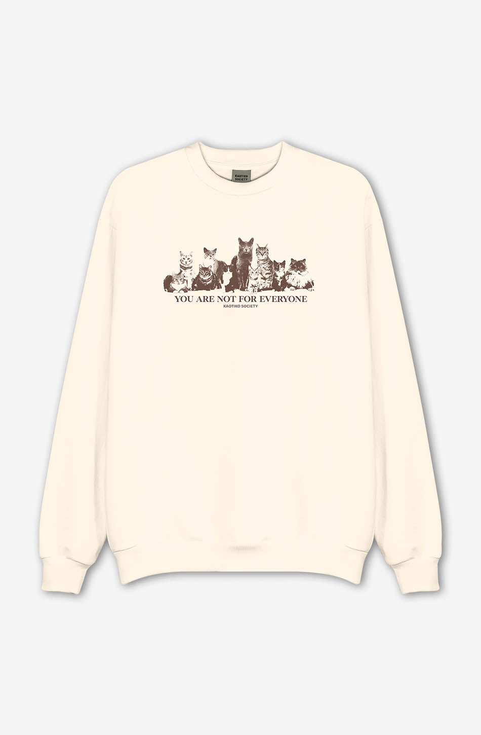 Sweat-shirt Washed Cat Family Bone