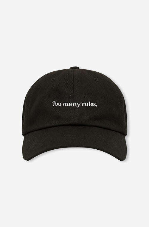 Too Many Rules Snapback Black Cap