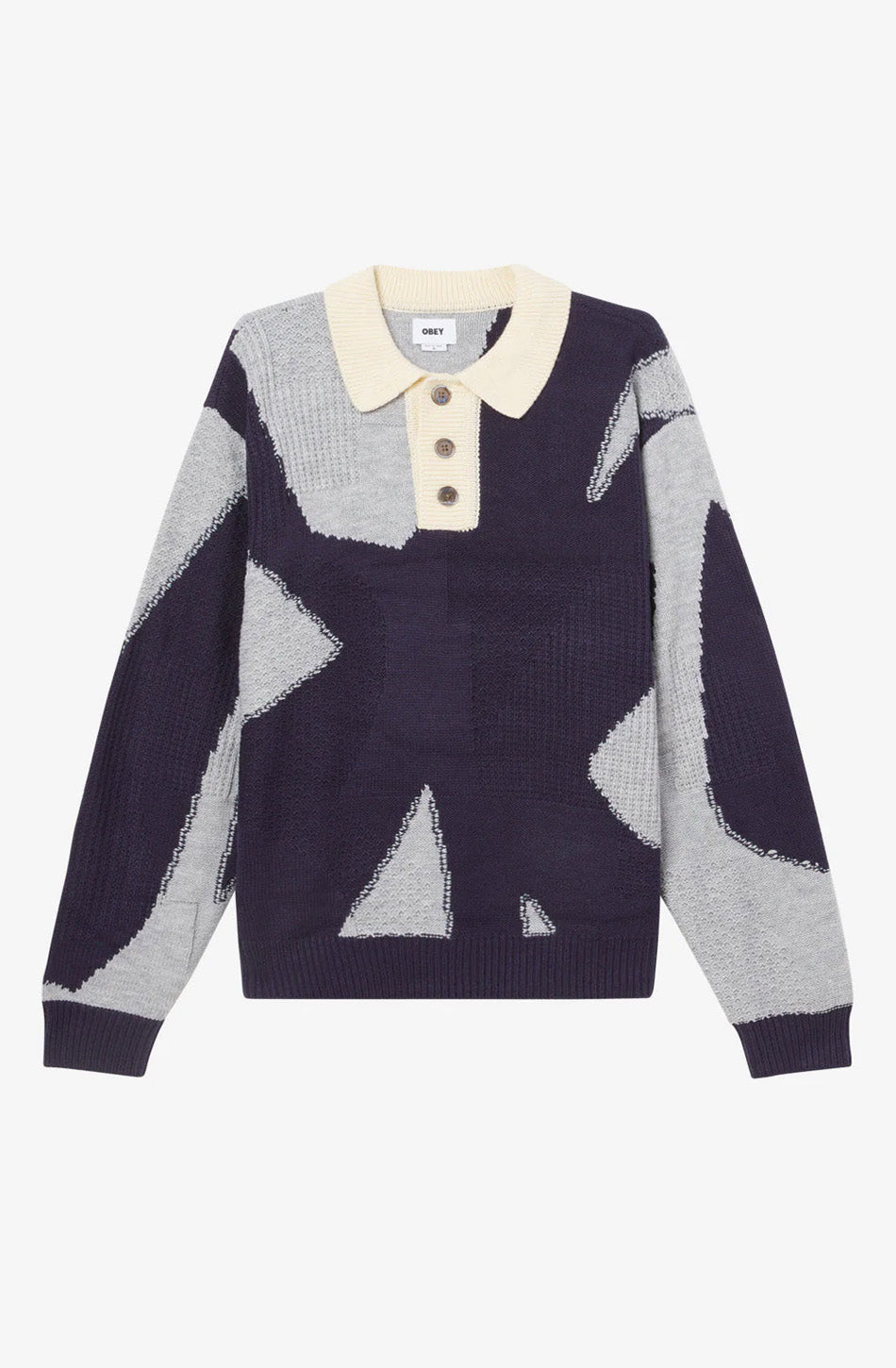 Obey Luca Sweater Heather Gray Multi