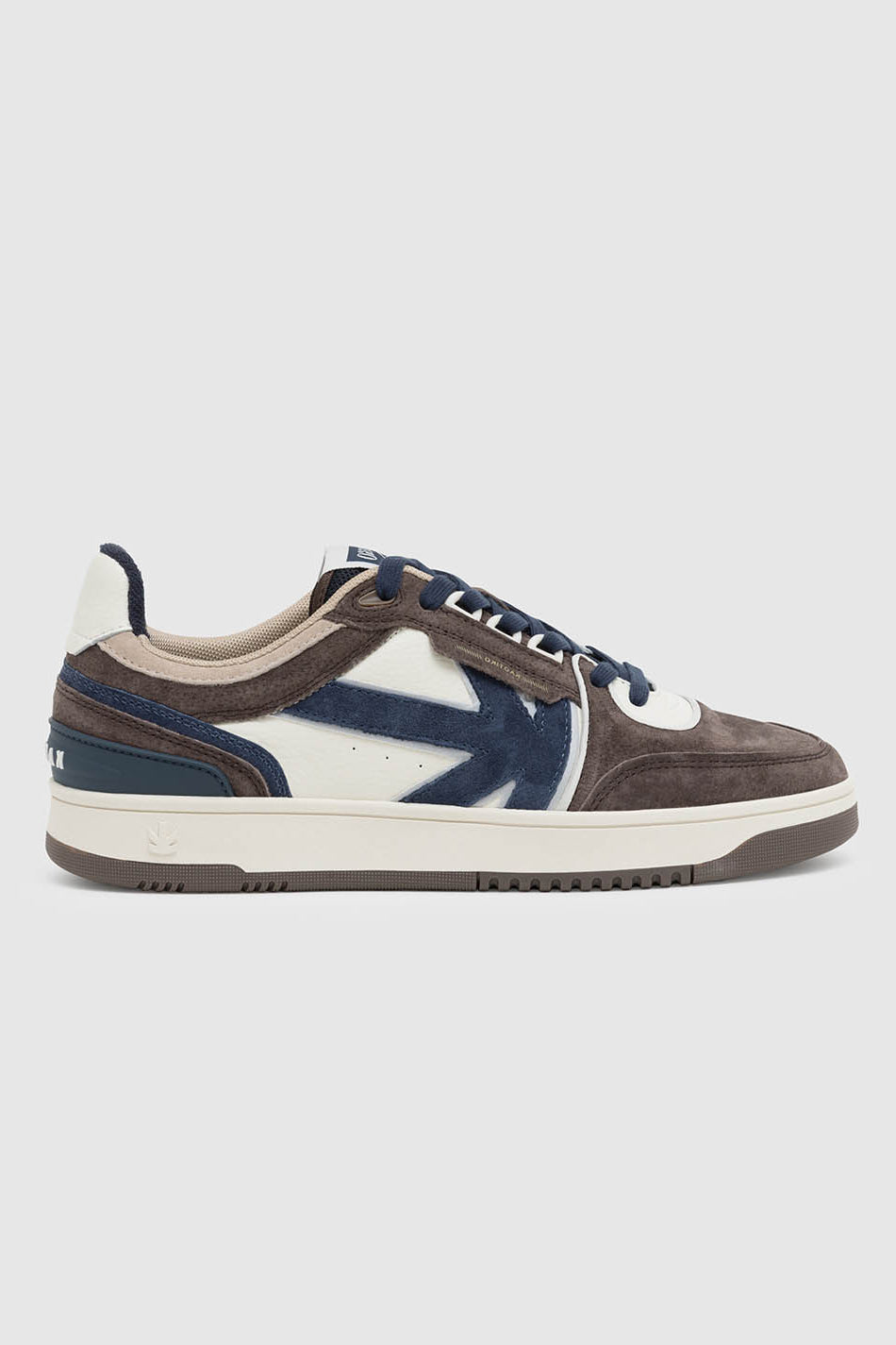 Kaotiko Boston Paspelierte Wildleder-Marine-Sneaker