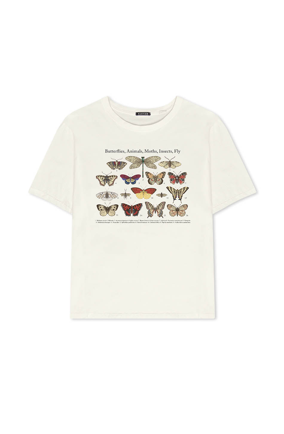 Butterflies Washed Ivory T-Shirt