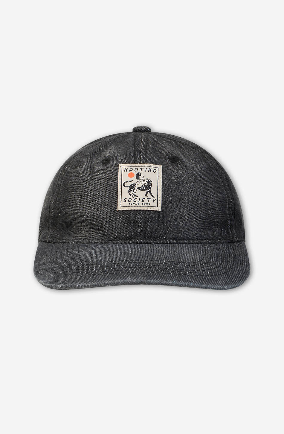 Women Tiger Black Denim Cap