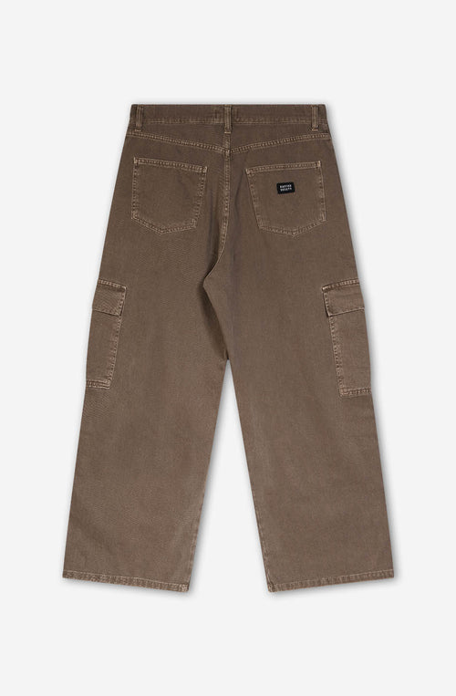 Loose Washed Brown Cargo Pants