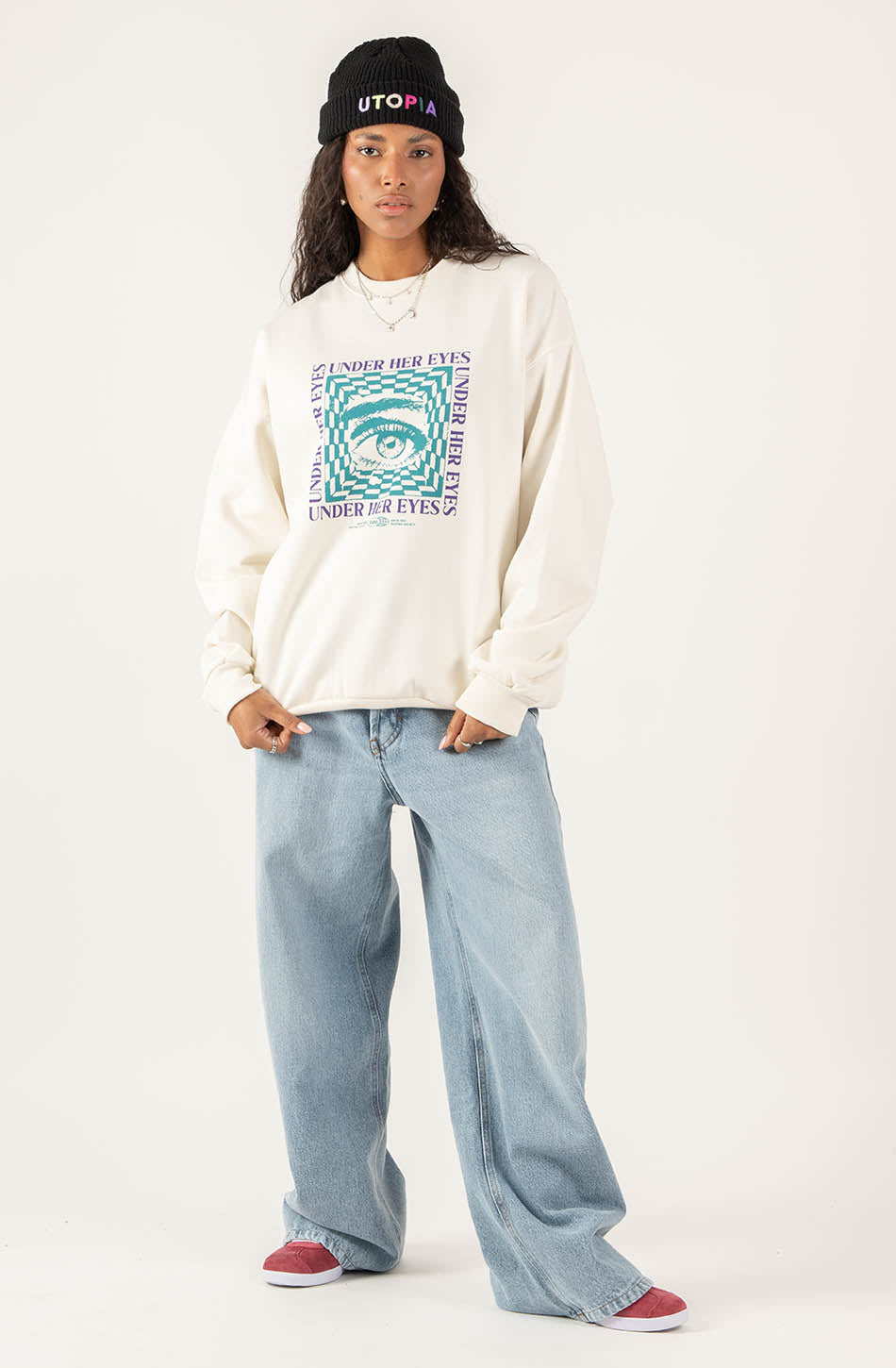 Under Her Eyes Ivory Sweatshirt