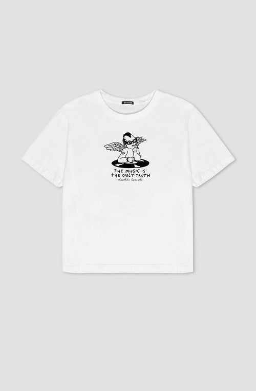 Washed Punk Angel White T-shirt