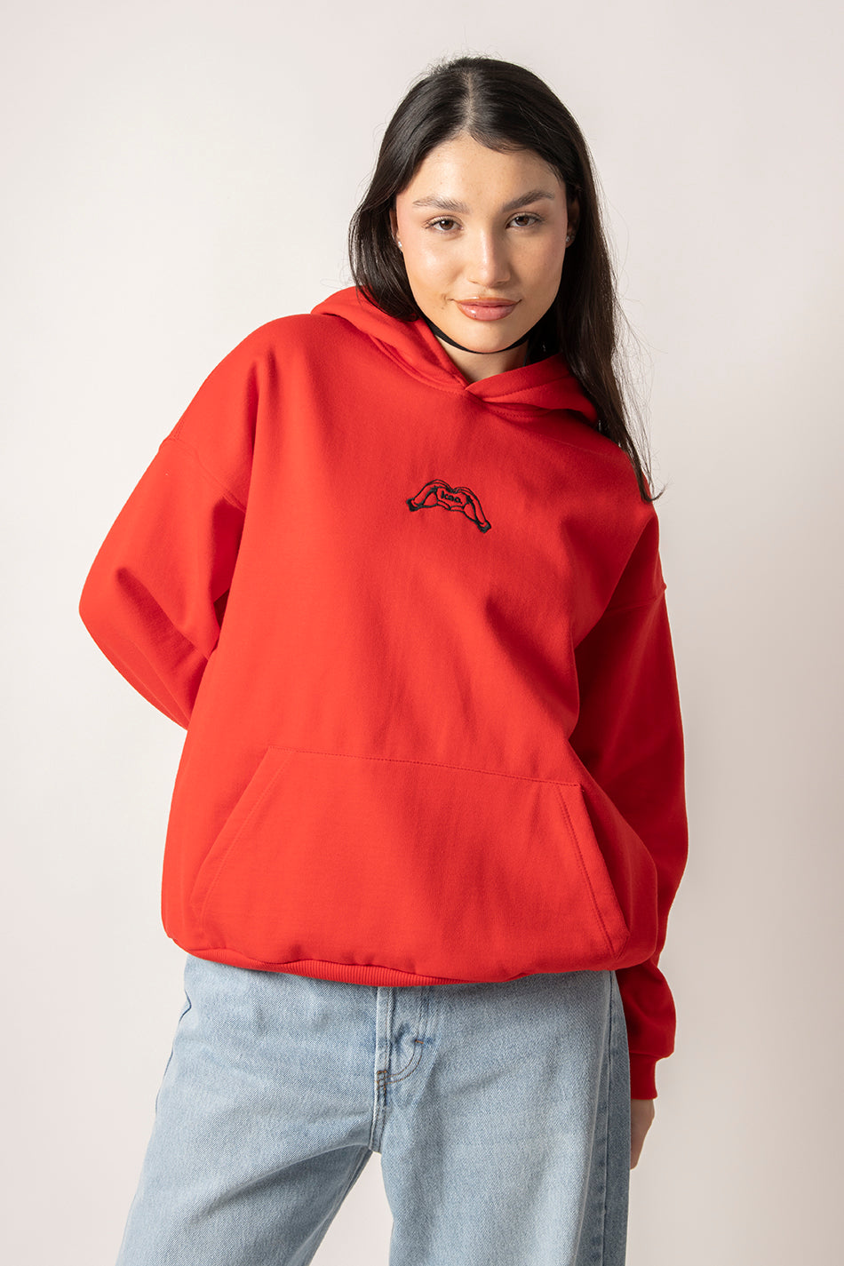 Herz-Hand-Kao-rotes Sweatshirt