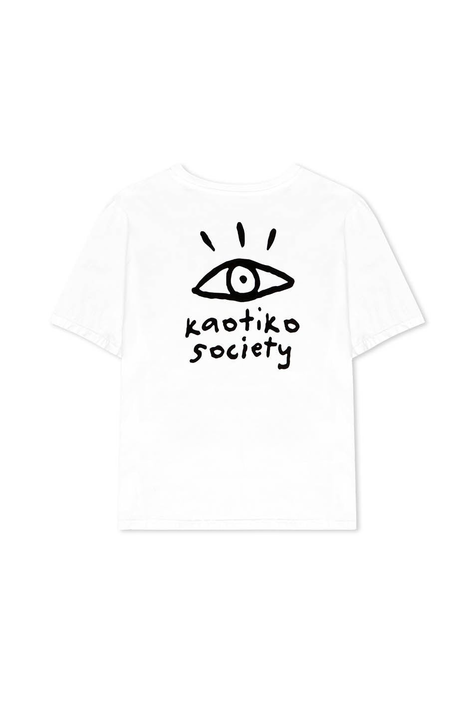 Verwaschenes weißes Boy Eye T-Shirt