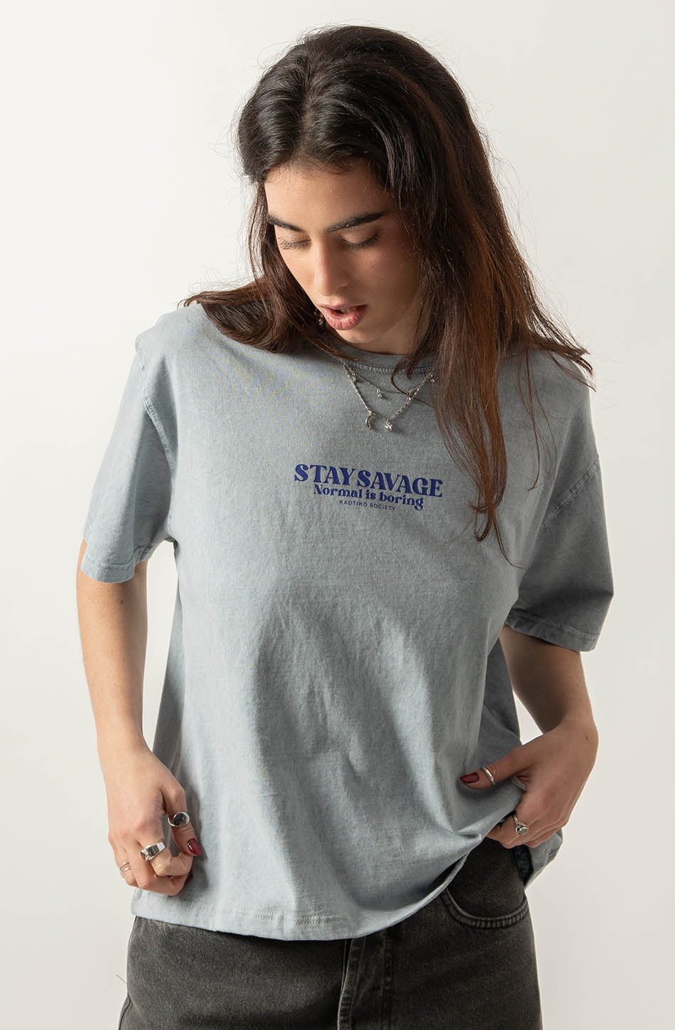 Washed Stay Savage Steel T-Shirt 