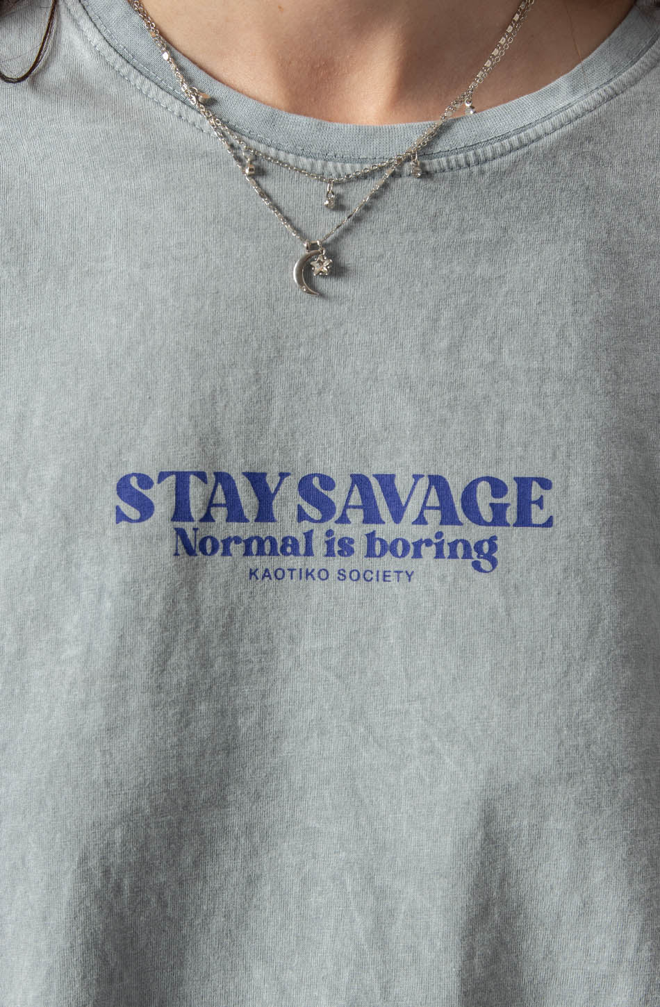 T-shirt Washed Stay Savage Steel 