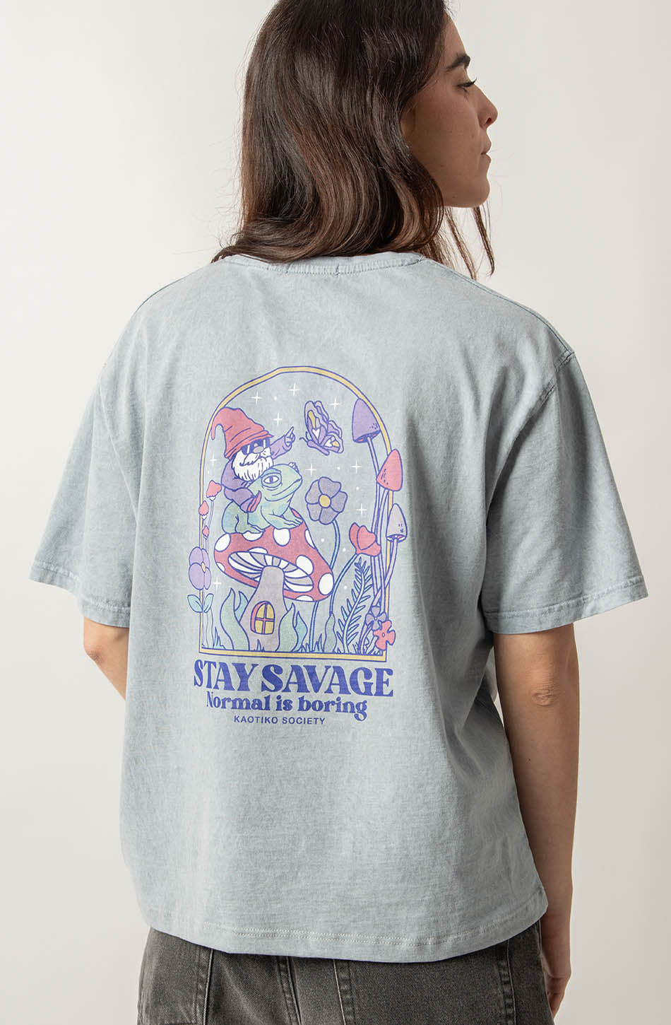 T-shirt Washed Stay Savage Steel 