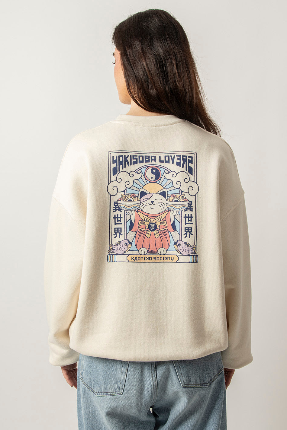 Yakisoba Lovers Organic Cotton Ivory Sweatshirt