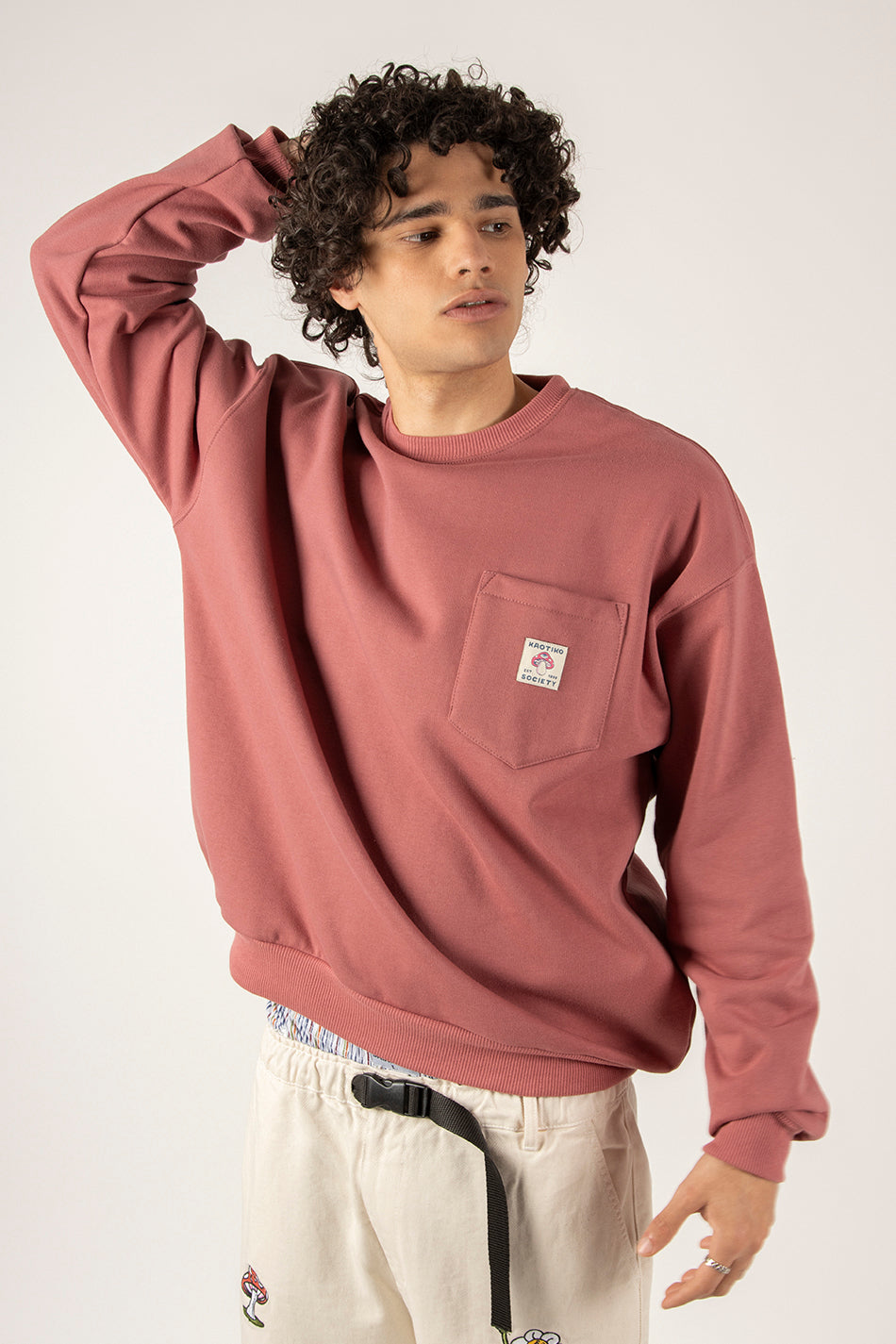 Pocket Mushroom Society Burgundy Sweatshirt