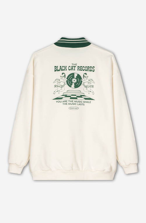 The Black Cat Angels Sweatshirt Ivoire/ Vert